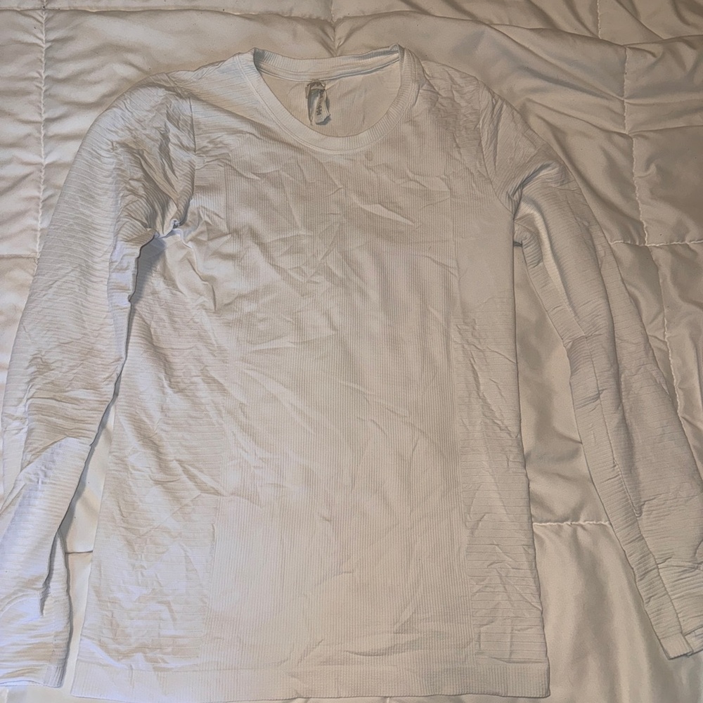 Athleta White Long Sleeve Tee